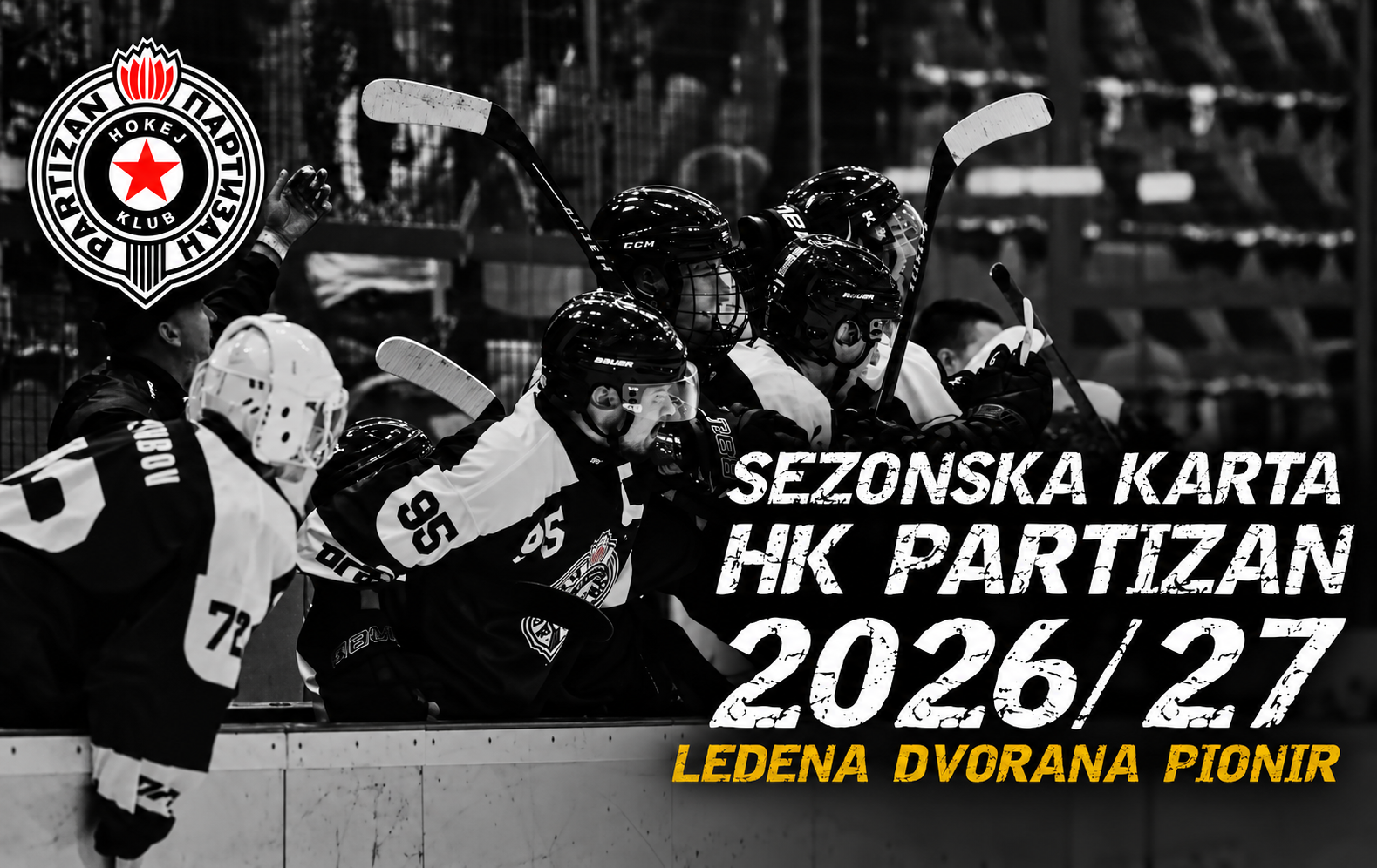 Sezonska karta HK Partizan 2026/27 — Ledena dvorana Pionir